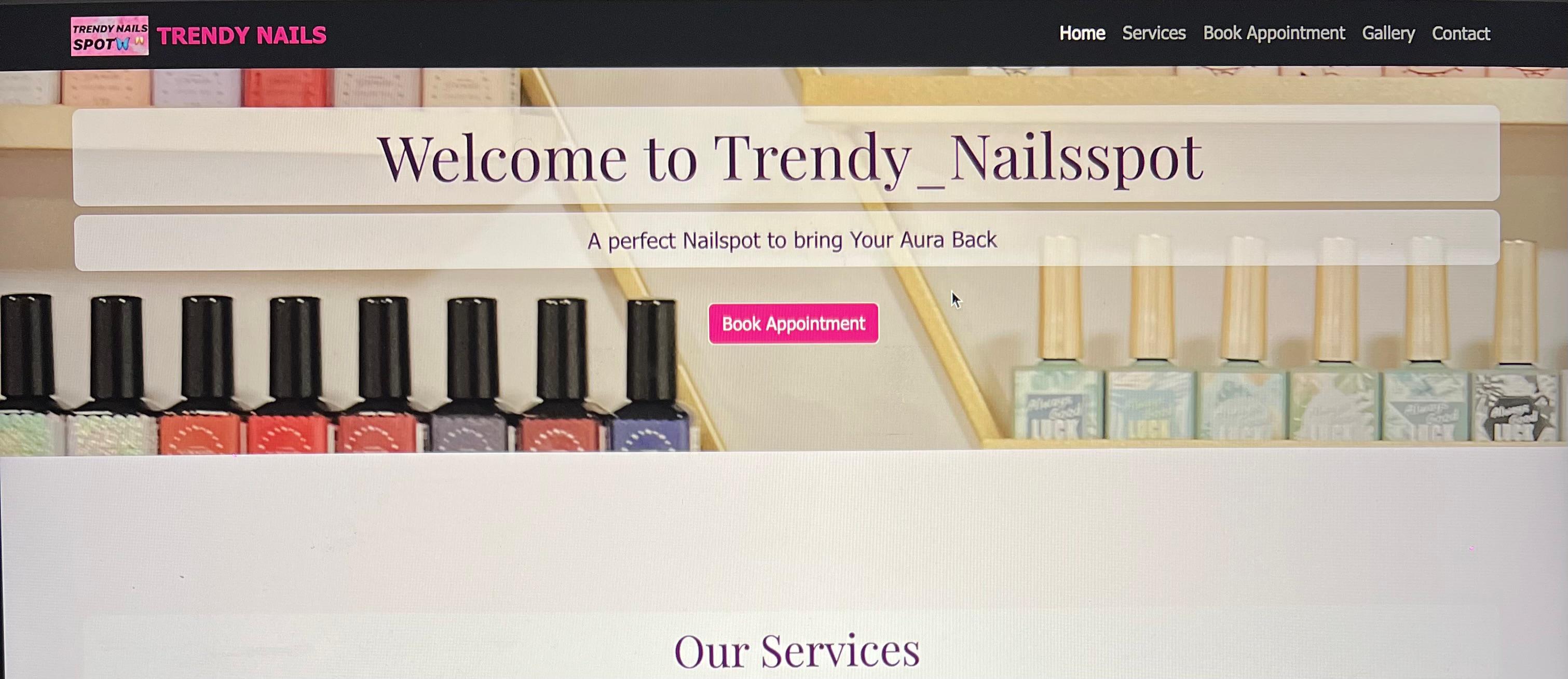 Trendy Nails Spot Website